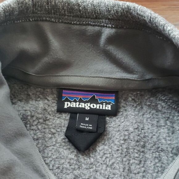 Patagonia Mens Gray Quarter-Zip Better Sweater Pullover Size Medium - Picture 3 of 9